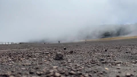 Clouds Drift Over a Lava Field on Irazú Volcano, Costa Rica Video stock 243224182