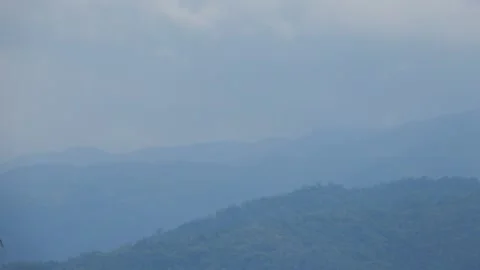 Clouds Drift Over A Taiwanese Forest Stock Footage 236435091