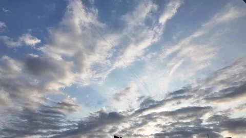 Clouds drift in sky timelapse, night to day transition Stock Footage 340488496