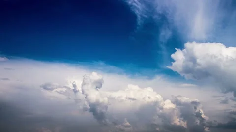 Clouds Drifting Across The Sky. Time lapse. Stockbeeldmateriaal 49699565