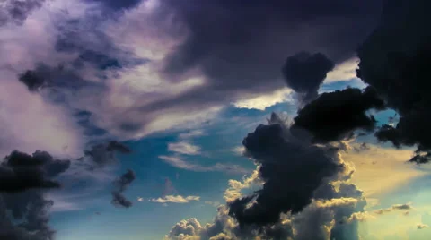 Clouds Drifting Across The Sky. Time lapse. Vidéo 49701145