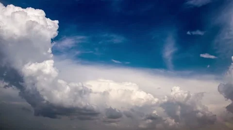 Clouds Drifting Across The Sky.Time lapse. Stock Footage 49707399