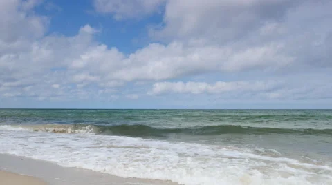 Clouds drifting over the Baltic sea Stock Footage 52574523