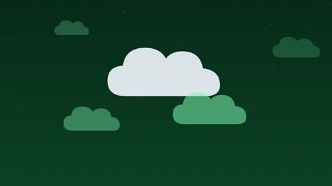 Clouds drifting sky overcast emerald weather loop Stock-Footage 342612709