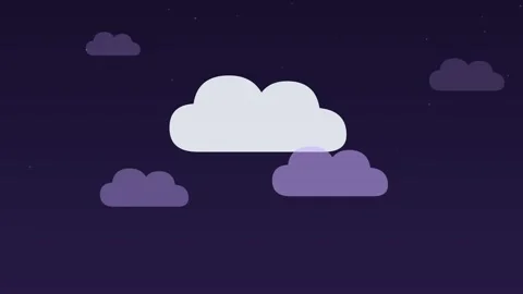 Clouds drifting sky overcast lavender weather loop Stock Footage 342612719