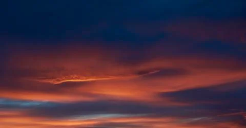 Clouds during sunset, orange Stock Photos