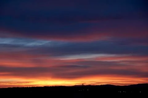 Clouds during sunset Stock Photos
