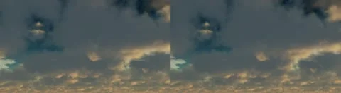 Clouds at Dusk 3D stereo HD 库存影片 8992249