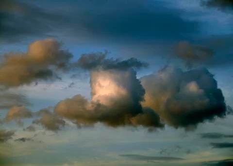CLOUDS AT DUSK Stock Photos