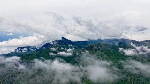 Into the clouds of Ella Hyperlapse Stock Footage 252660221