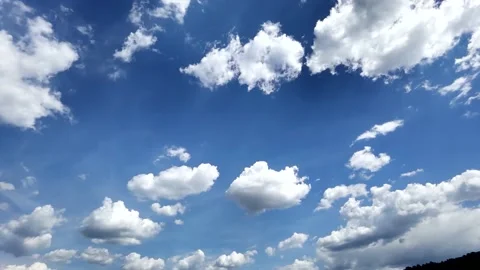 Clouds in evening blue summer sky weather timelapse video greece Stock Footage 193545753