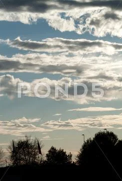 Clouds in the evening Stock Photos