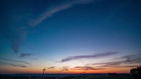 Clouds in the evening sky time lapse. Timelapse of the evening sky with cloud Stock Footage