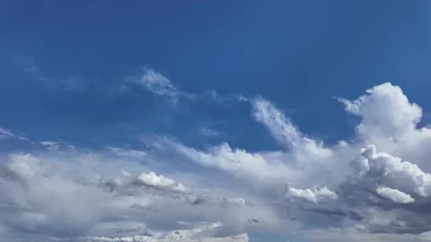 Clouds Evolving in a Blue Sky Becoming Stormy. Timelapse. Stock Footage 336630533