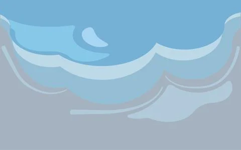 Clouds in flat for design element without shadow Stock Illustration