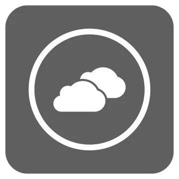 Clouds Flat Squared Vector Icon Stockillustratie