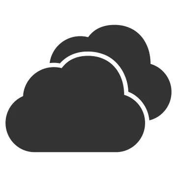 Clouds Flat Vector Icon イラスト素材