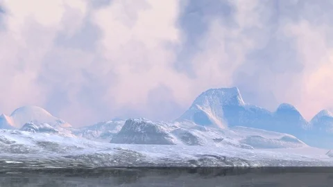 Clouds Float Above the Mountain Peaks Stock Footage 81807656