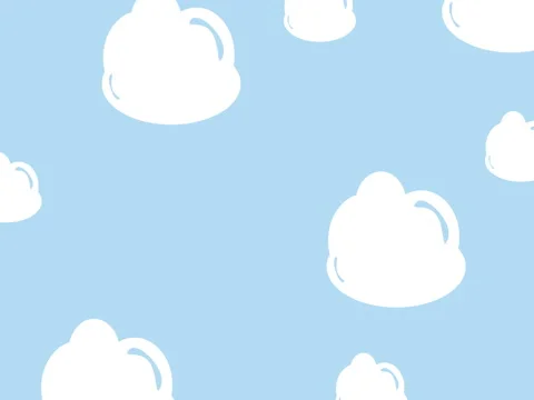 Clouds float across the sky background cartoon animation. Stock Footage 76372666