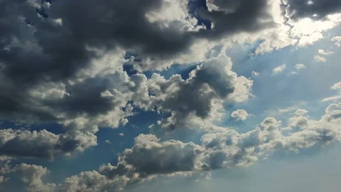 Clouds float across the sky Video stock 161745347