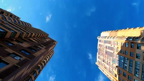 Clouds float among the houses Video stock 172285191