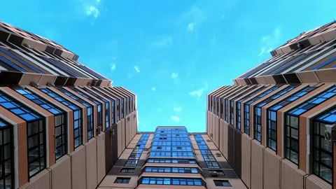 Clouds float among the houses Video stock 172285243