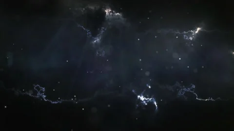 Clouds float on the background of the moon and the night sky Stock Footage 202043852