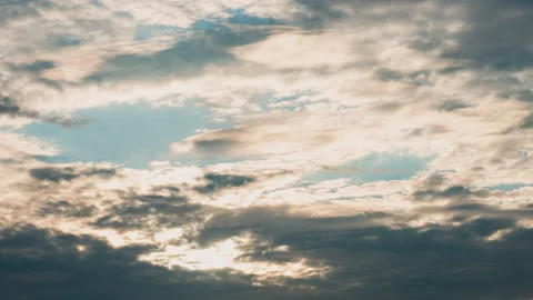 Clouds float fast in the sky, time lapse Stock Footage 157171007