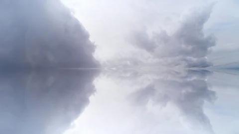 Clouds float in the mirror Stock Footage 85841608
