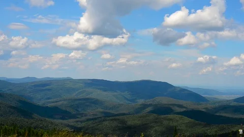Clouds float over the mountains Stock-Footage 71301353