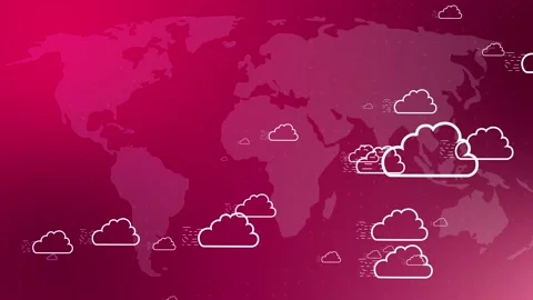 Clouds float on a pink background. Silhouette of clouds float on the background Stock Footage 227689763