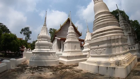 Clouds is floating above the temple Stock Footage 117156341