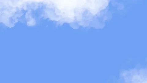 Clouds floating across the blue sky. animation Stock Footage 237366399
