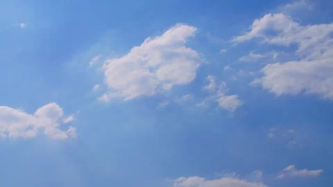 Clouds floating across a clear bright Time Lapse, Timelapse Nature Stock Footage 329315022