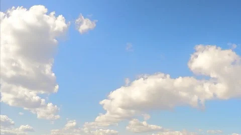 Clouds floating on the blue sky timelapse Stock Footage 81606762