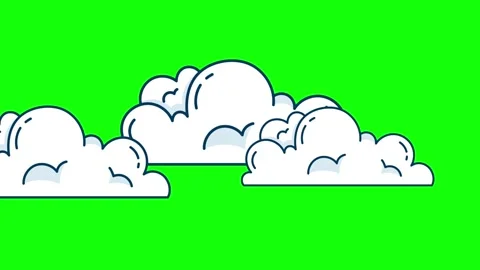 Clouds Floating on Chroma Key for Compositing Stock Footage 341336446