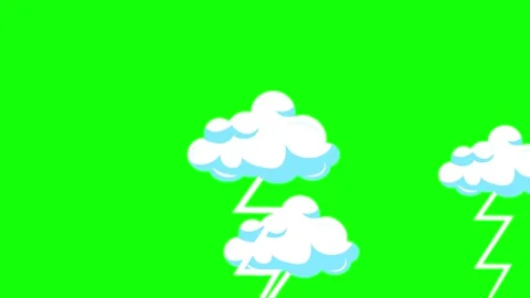 Clouds Floating on Green Screen Chroma Key Background Stock Footage 341328498