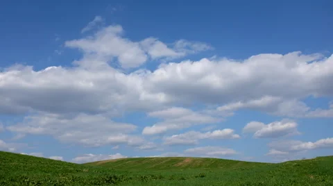 Clouds Floating Over The Field. Stock Footage 49940300