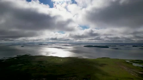 Clouds floating over the sea Stock Footage 214801057