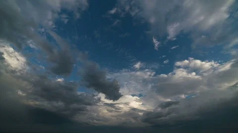 The clouds flow in the sky. time lapse Stock Footage 80372231