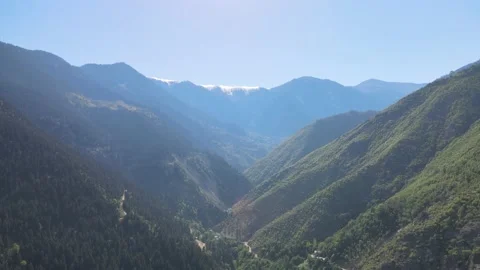 Clouds flowing into the green valley. Stock-Footage 156167785