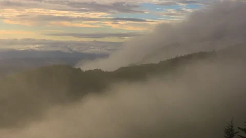 Clouds Flowing Towards Momii Stone Mountain Viewed from Near the Matsumoto Stock Footage 333232089