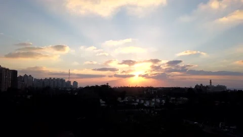 Clouds fly across the sky. timelapse Stock Footage 141471242