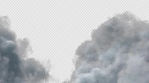 Clouds Fly with Alpha Channel Stock Footage 263174894