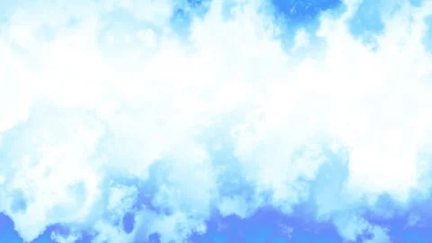 Clouds Fly in the Light Blue Sky Loop. Stop Motion digital rendering. Soft Stock Footage 303825408