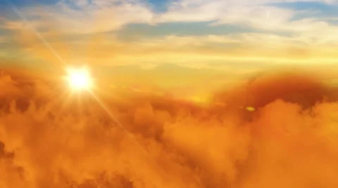 Clouds fly morning Stock Footage 32492905