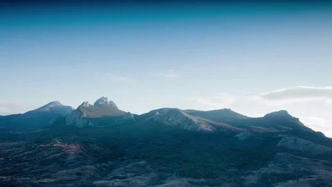 The clouds fly over the hills 스톡 동영상 76437852