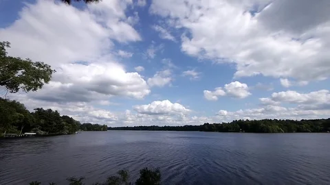Clouds fly by in this summer's day timelapse. Video stock 73607654
