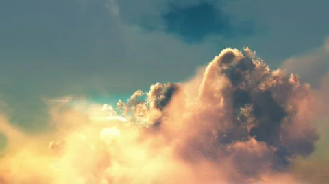Clouds fly troug Stock Footage 445166