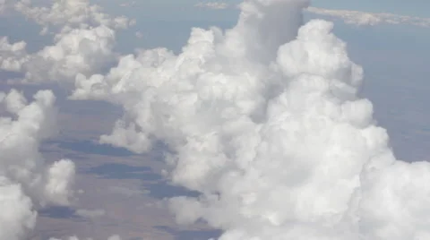 Clouds flyby seen from an airplane 動画素材 61436344